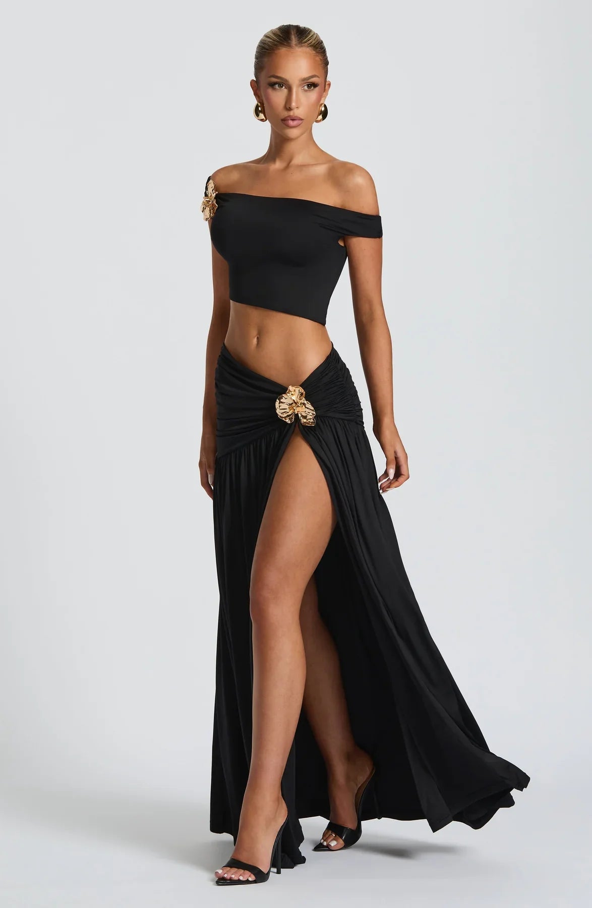 Elegant Maxi Skirt for Women Saira Flowy Long Skirt